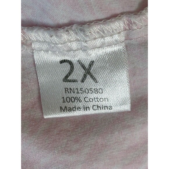 Alexander del Rossa Pajama set Pink White Paisley Crisp Cotton Size 2X - Picture 9 of 9